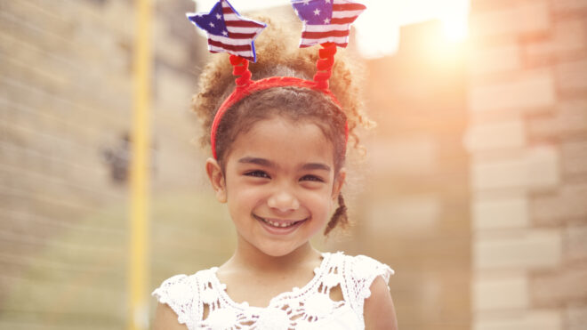 fourth of july hair glitter